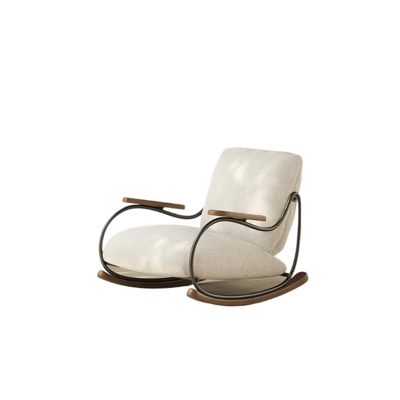 

Medieval retro style living room sofa chair, balcony home leisure recliner