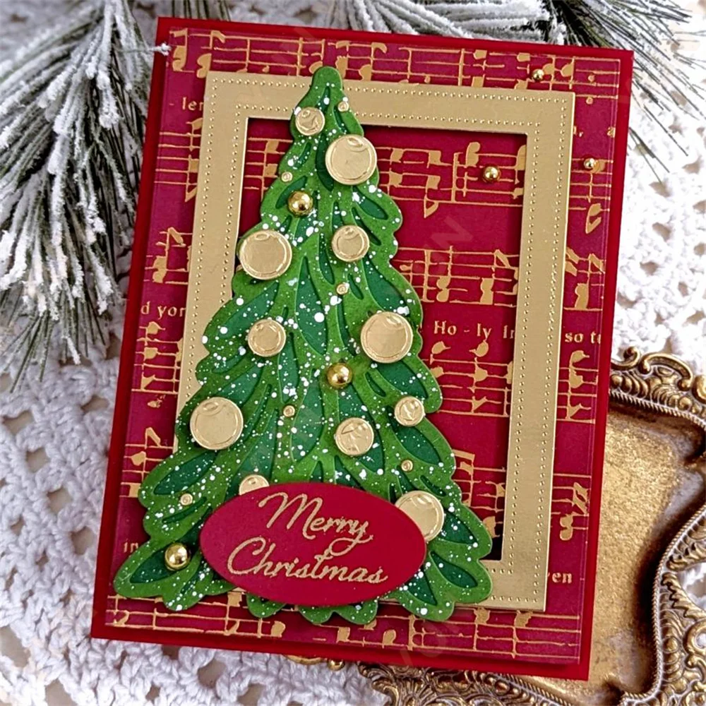 Timeless Ornament Sentiments Stamps Metal Cutting Dies Stamp Dies Stencil DIY Scrapbooking Christmas Greeting Card Gift 2025 New