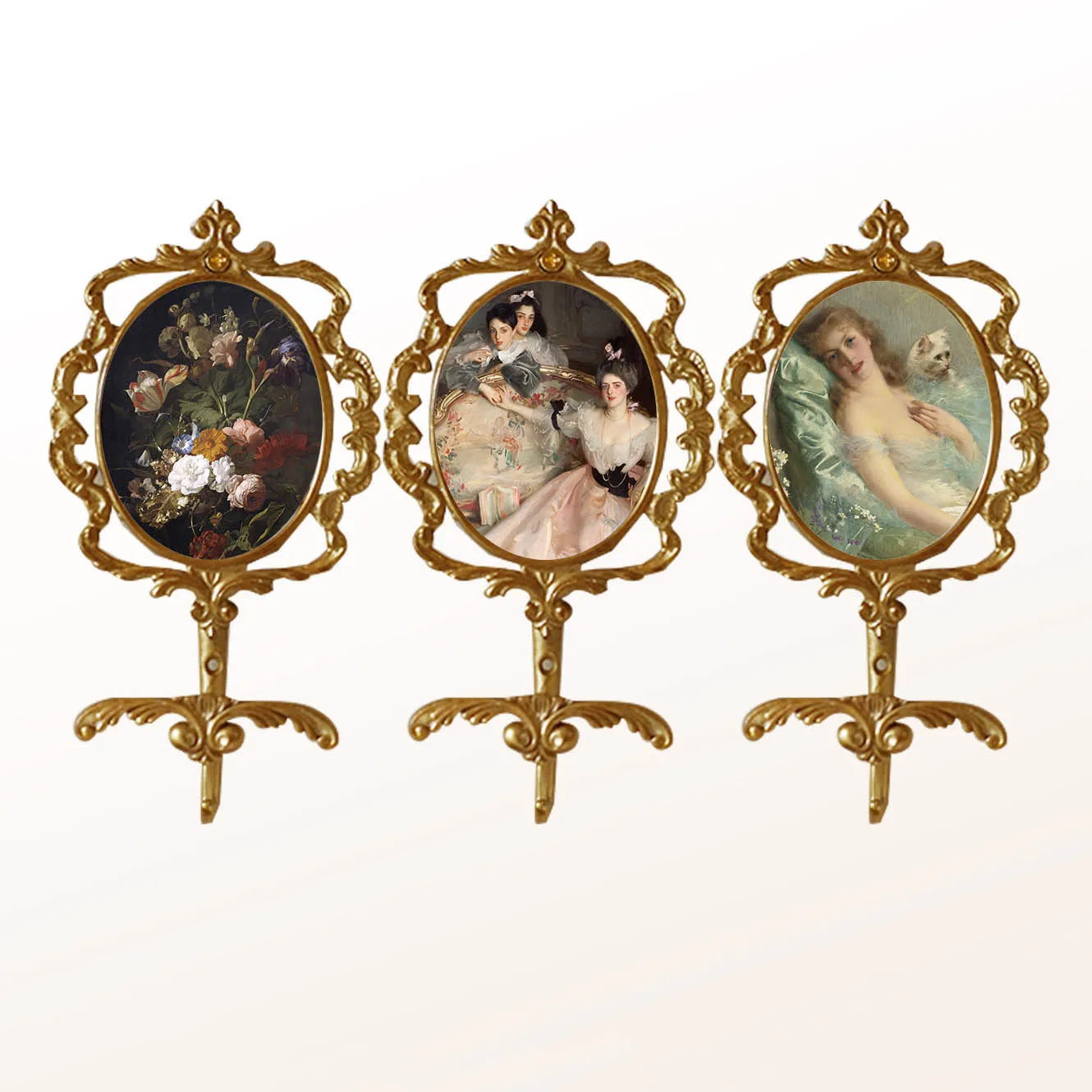 French Style Wall Decoration Hook Key Holder Wall Home Sundry Storage Keychain Bathroom Clothes Mask Creative Decorative Hook