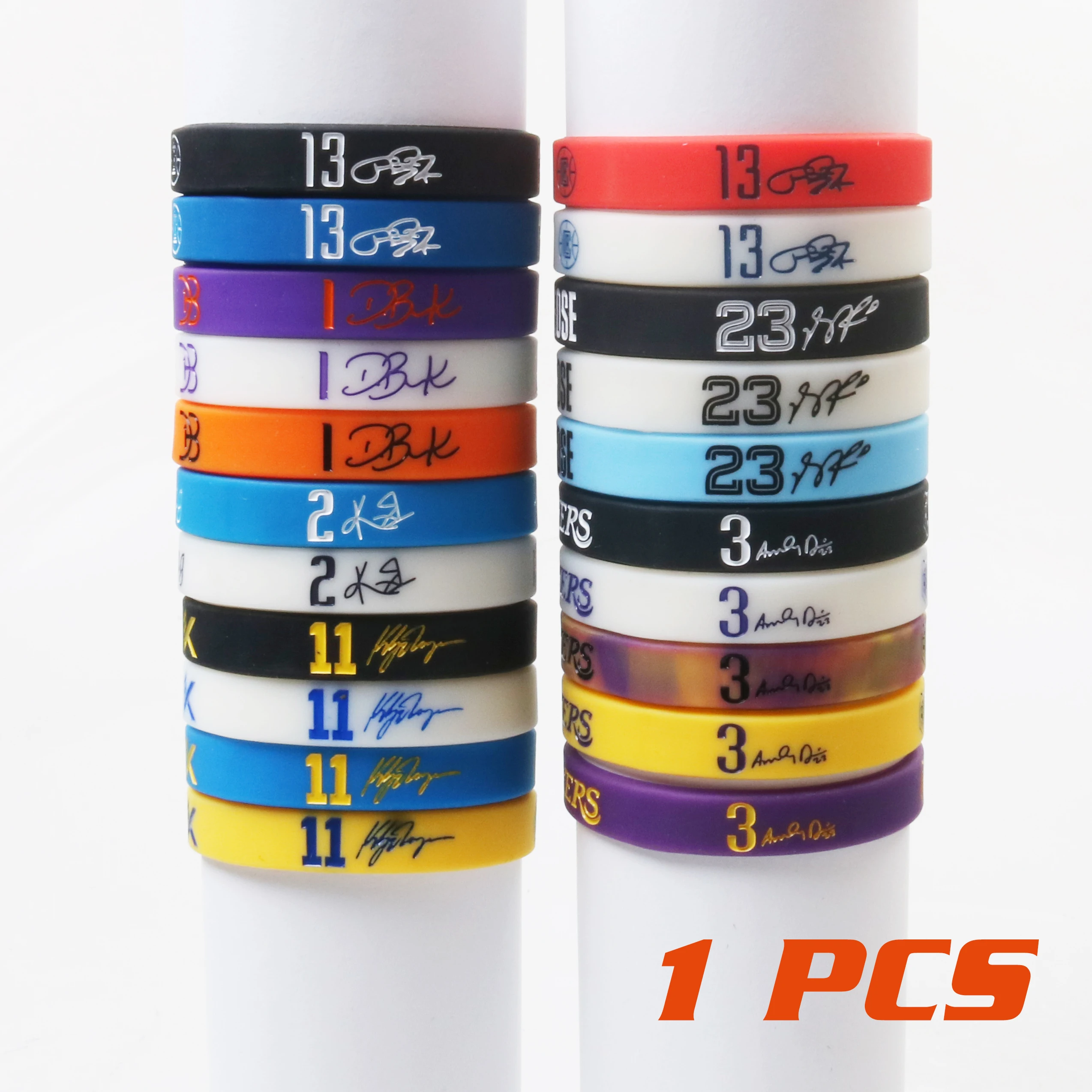 1 piece western region silicone bracelets Basketball Player Adult Size fashion Sport Gift JewelryWristbands