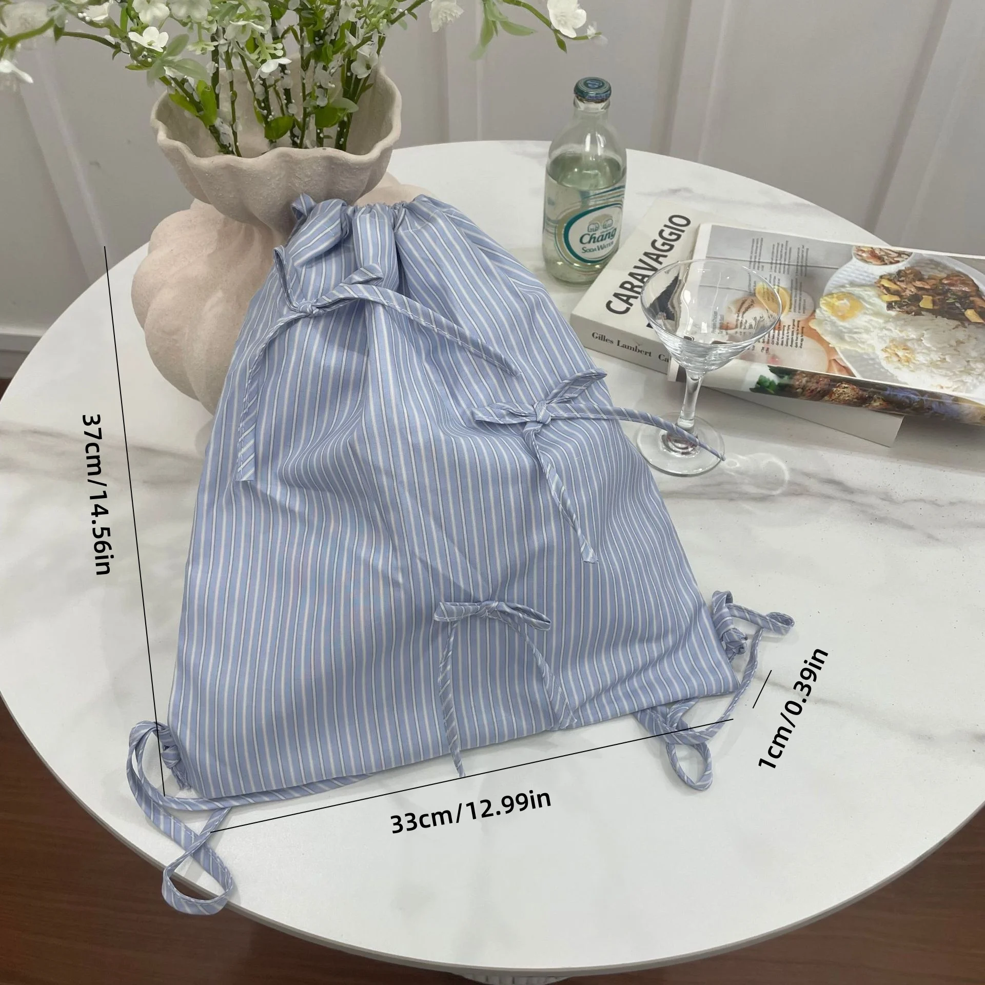 حقيبة ظهر بسيطة وعصرية ومتعددة الاستخدامات مع ربطة عنق وسعة كبيرة #4