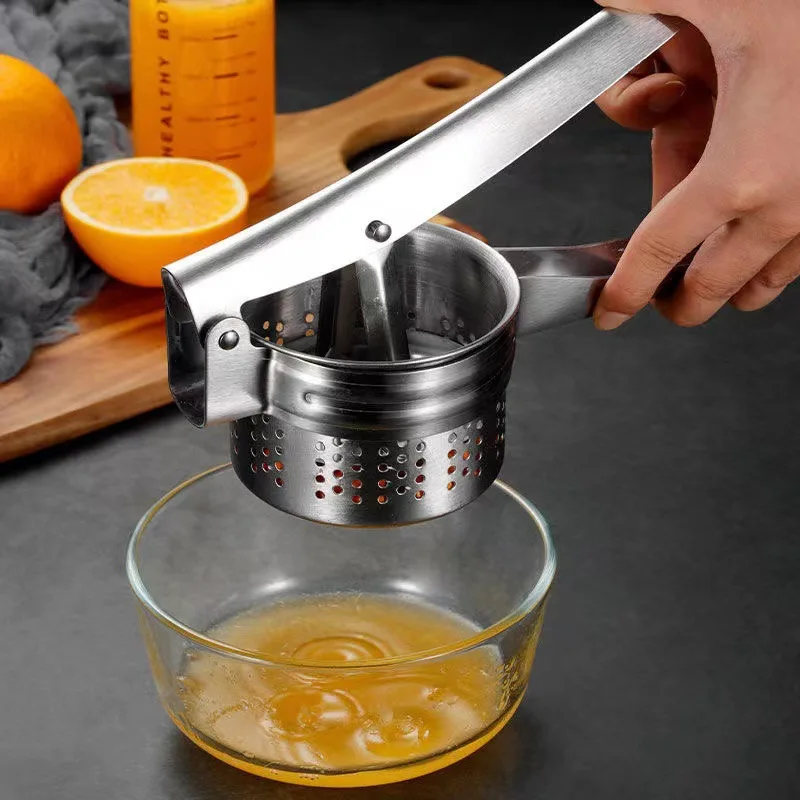 Multi-Functional Kitchen Cooking Tool Stainless Steel Lemon Squeezer Citrus Juicer Handheld Metal Hand Press Orange Potato Ricer
