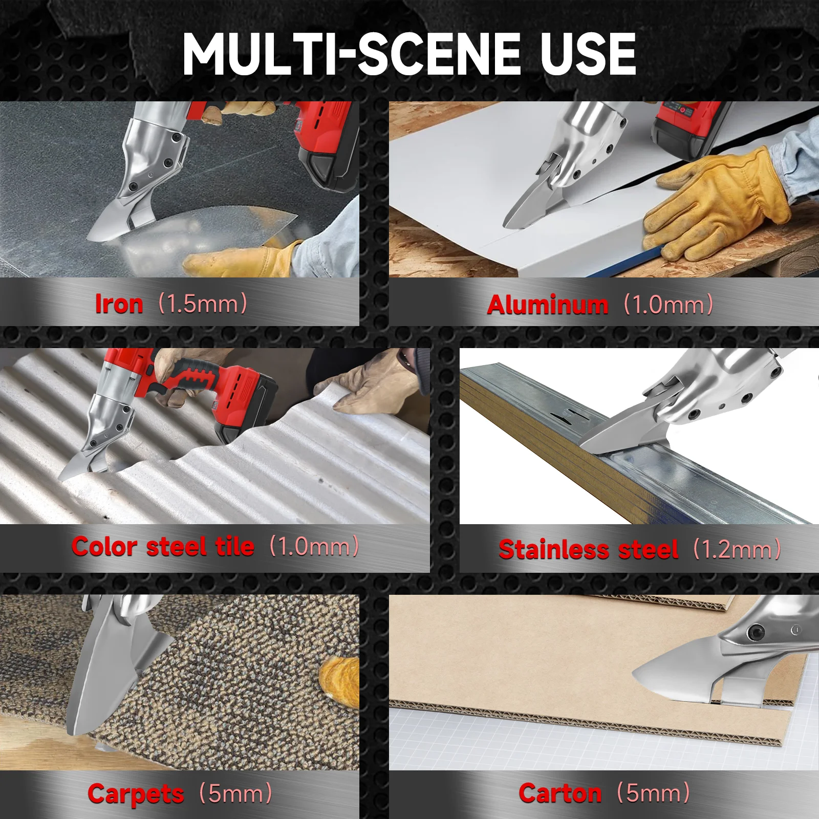 무선 금속 절단기 브러시리스 금속 가위 360 °   밀워키 18v 배터리용 회전식 전동 가위 (배터리 미포함)