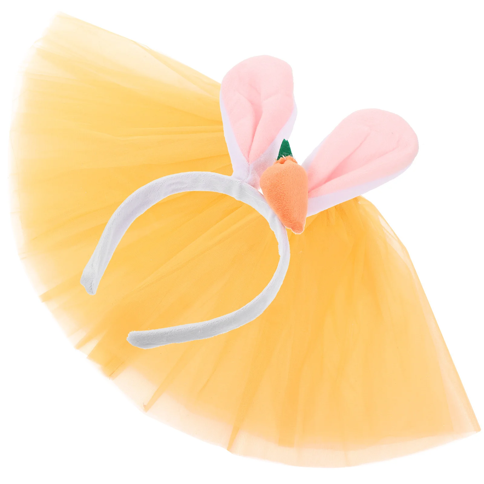 1 Zestaw Opaska na Głowę z Uszami Królika Wielkanocnego Uszy Królika dla Dzieci i Dorosłych Miękka Lekka Spódniczka Tutu na Imprezę Wielkanocną Kostium Spódniczka Tutu