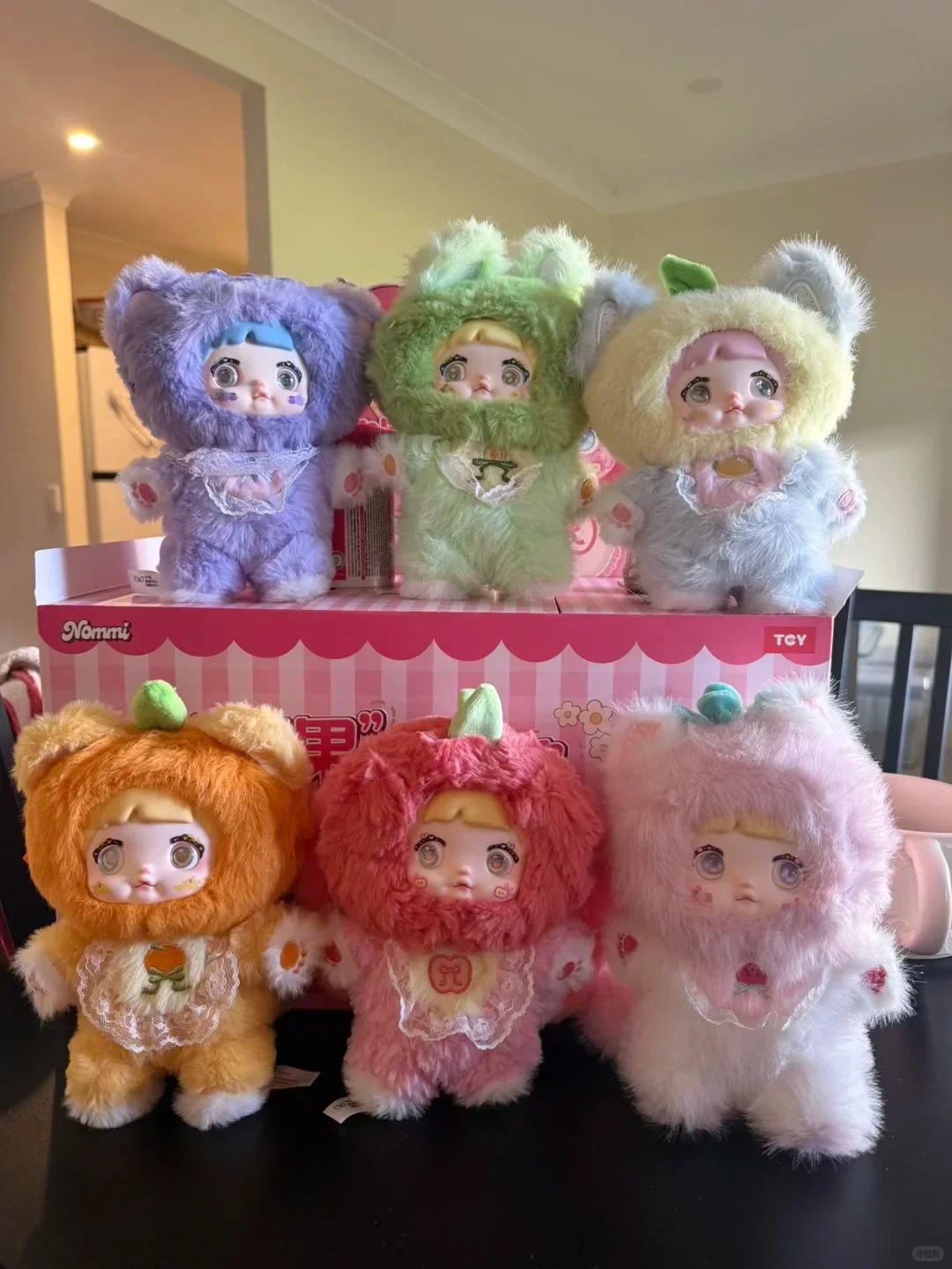 

Nommi V3 Surprise Blind Box Kawaii Fruits Series Plush Doll with Big Dream Eyes Vinyl Figure, Bag Charm Gift for Kids Boys Girls
