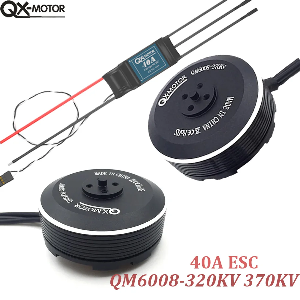 QX-Motor QM6008 (5208) Brushless Motor 320KV 370KV With 40A ESC for Rc Multicopter Hexacopter Octacopter