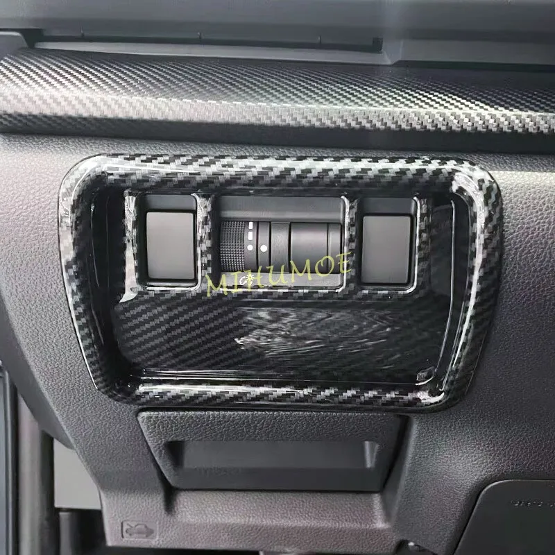 

Carbon Fiber Center Console Headlight Switch Frame Cover Trims For Subaru Crosstrek Impreza 2024 2025 Accessories