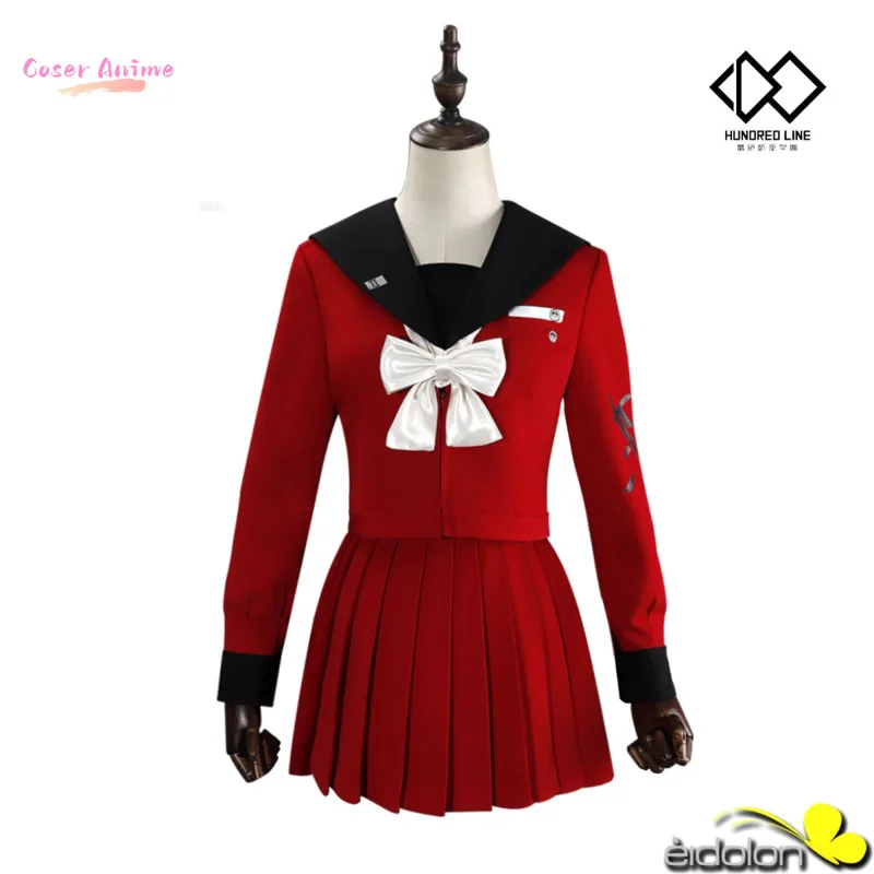 게임 HUNDRED LINE 츠후모 카코 코스프레 의상 유니폼 할로윈 파티 여성용 남성용 카니발 소품