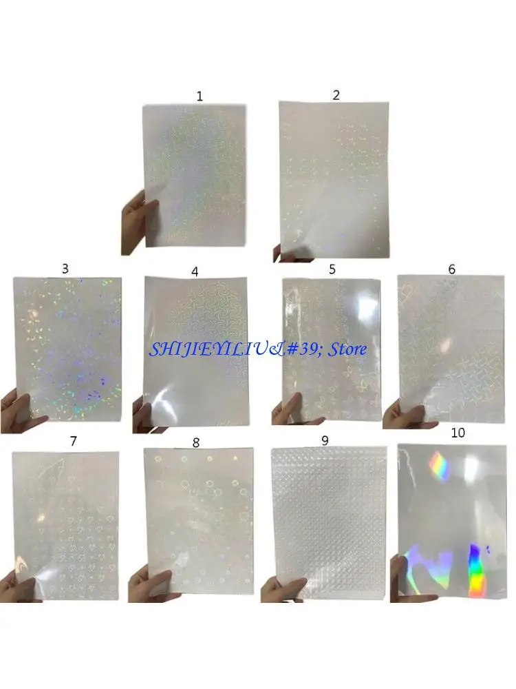 

E21F Самоклеящийся ламинат в горошек Голографическая холодная ламинированная пленка Блестящая самоклеящаяся эпоксидная пленка