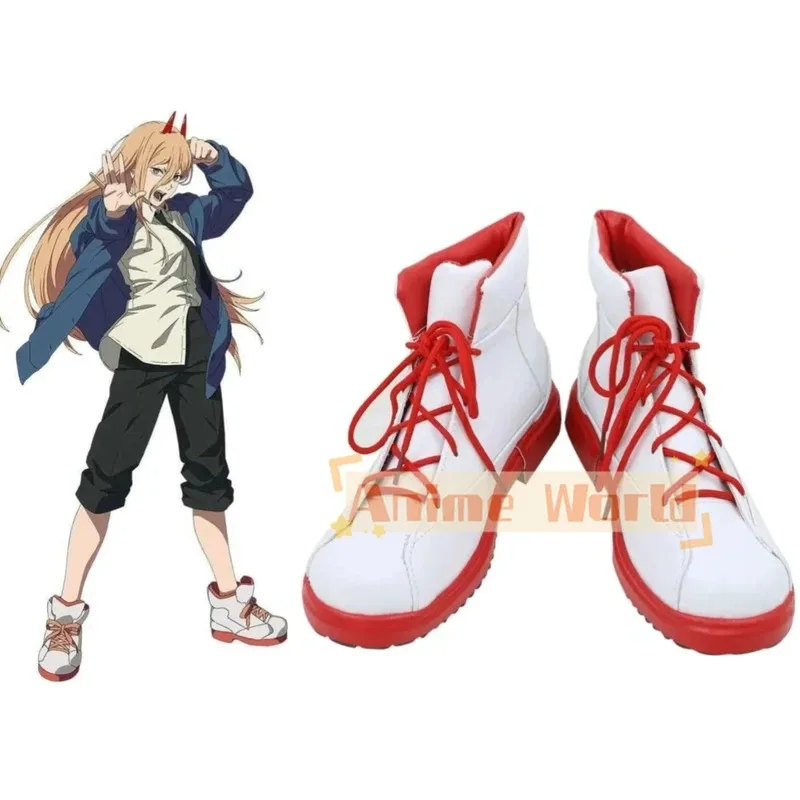 

Anime Chainsaw Man Power Cosplay Shoes Anime Cos White Sneaker Boots Comic Power Cosplay Costume Prop Shoes for Con Halloween