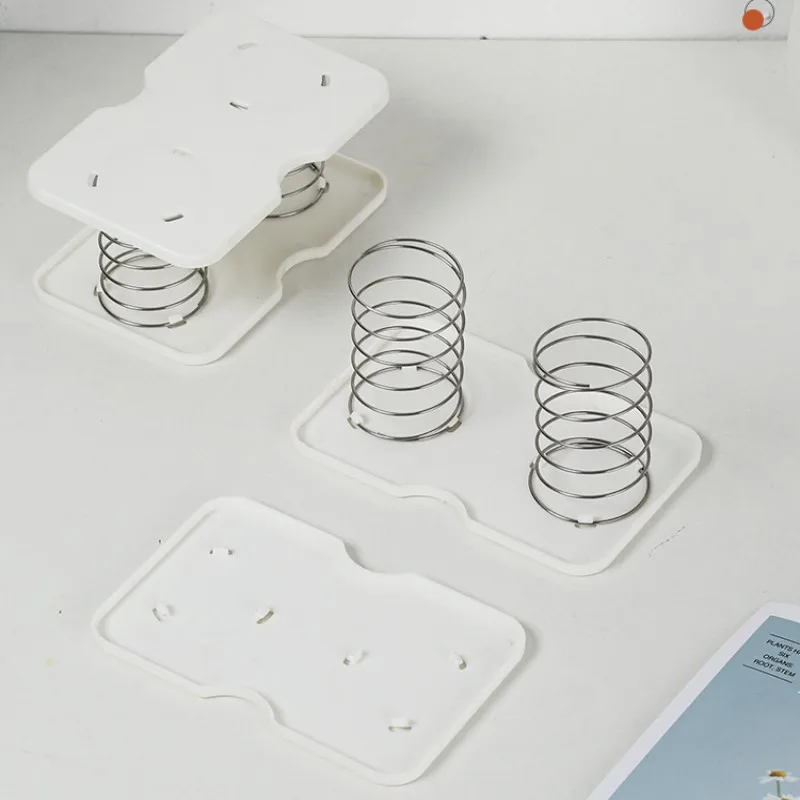 Creative Spring Holder Tissue Box Automatic Lift Loaded Bracket Tissue Box Spring Lifting Support for Home Storage Supplies