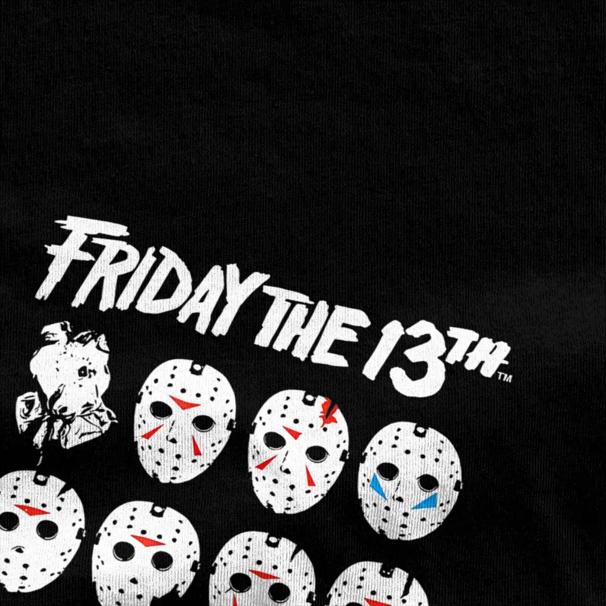 The Movies Friday 13th Jason Voorhees Tshirts Men 100%Cotton Top Tee Print Round Neck Short Sleeve