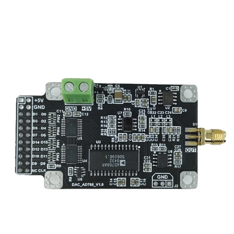 1pcs AD768 module 16 bit 30MSPS high-speed DAC digital to analog converter module waveform gene-rator parallel interface
