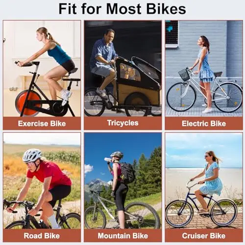 Bike Seat Oversized Wide Bicycle Saddle with Memory Foam Shock Absorbing for Peloton Spin Mountain Bikes