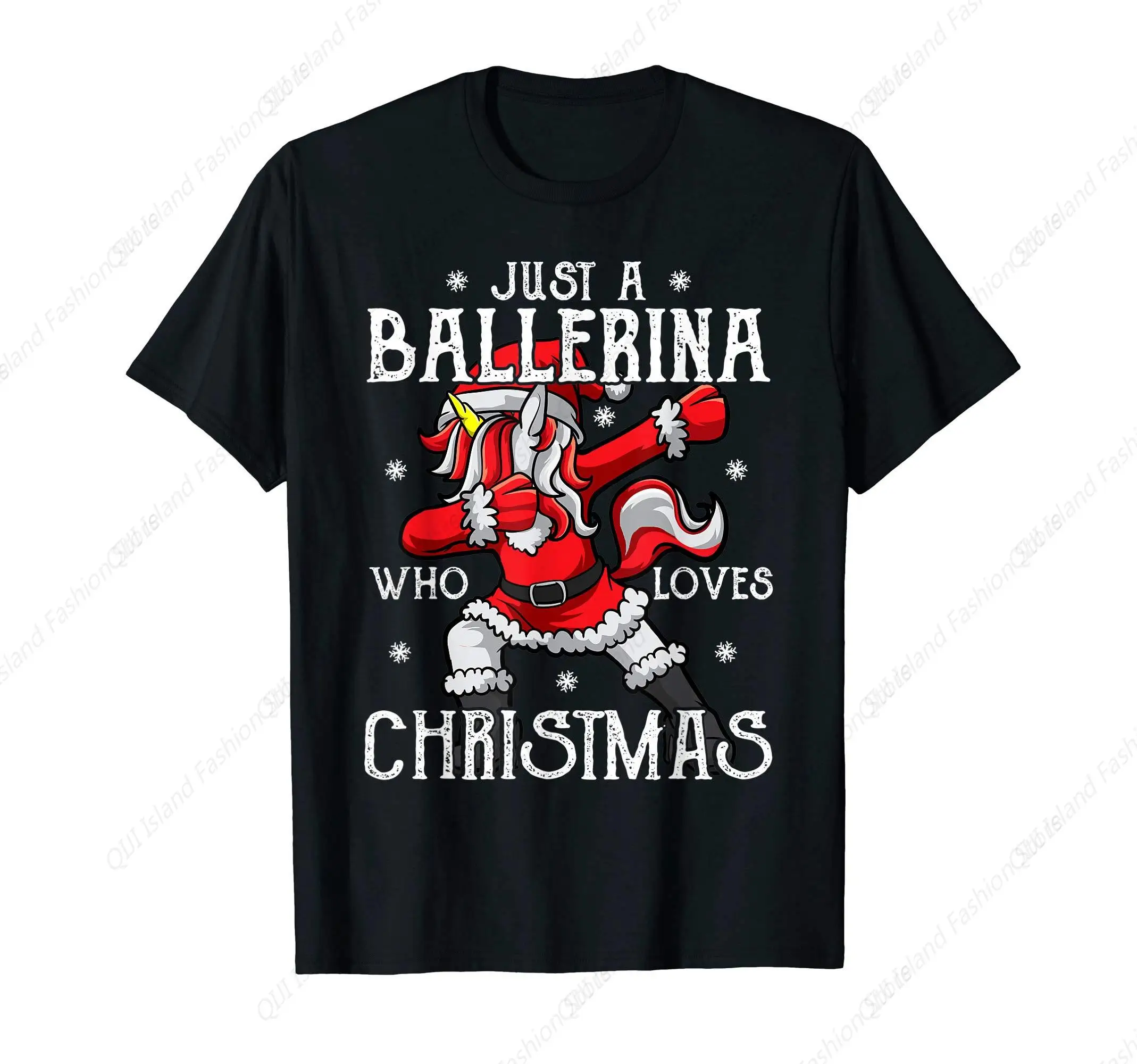 

Just a Ballerina Who Loves Christmas Ballet Dancer Dancing T-Shirt