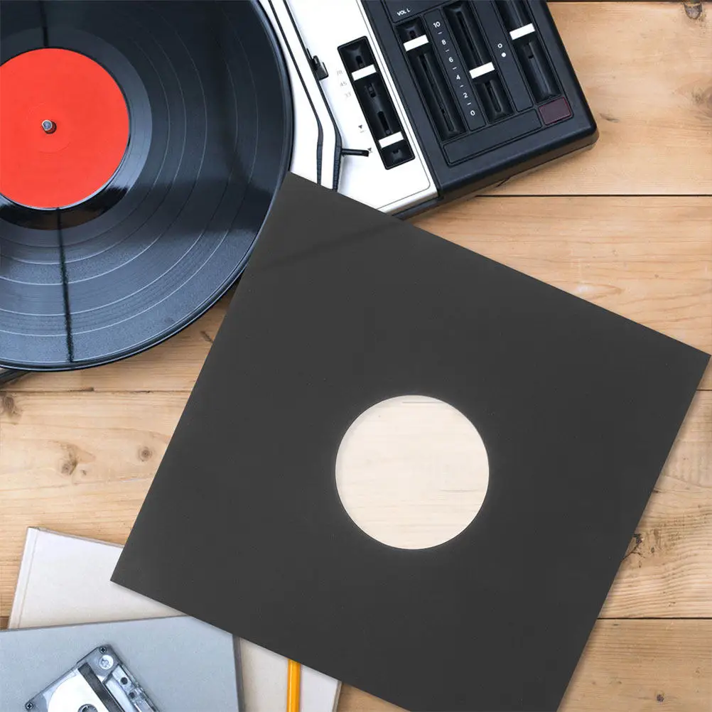 8Pcs Cardboard Vinyl Record Inner Sleeves Double Layer Static Free Protection Sturdy Recyclable Po Material for Album