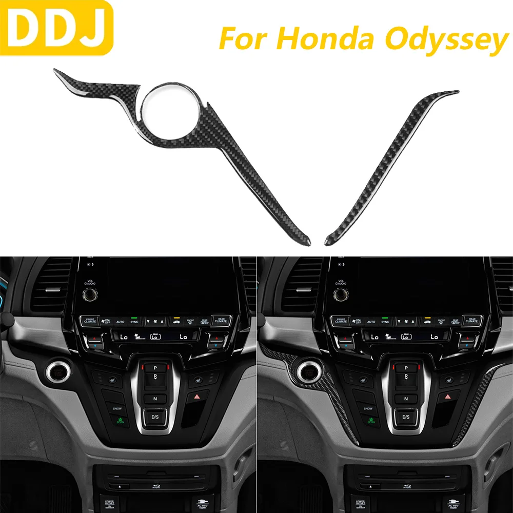 For Honda Odyssey 2018-2025 Carbon Fiber One-touch start/stop Ignition Button Panel Trim Cover Car Accessories Interior Sticker