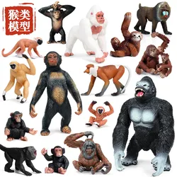 Simulated Wild Animal Models Plastic Toy King Kong Monkeys Gorillas Apes Monkey Sloth Ornaments Novel Children Toys Figurines