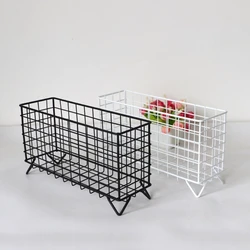 Nordic Style Iron Storage Basket Bread Snack Fruit Basket Household Organizer Holder Bathroom Kitchen Sundries Storage Container