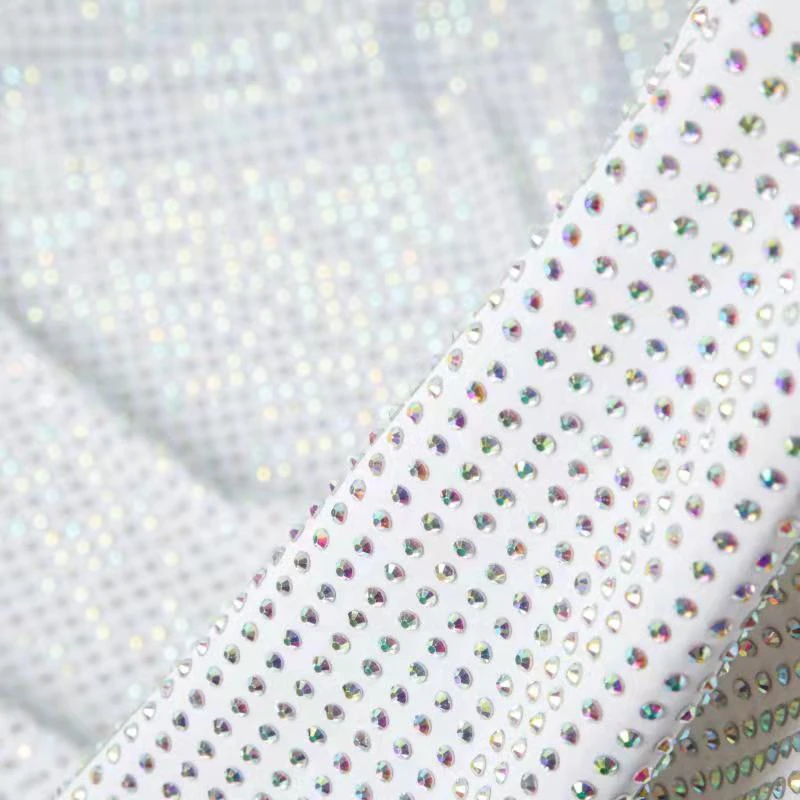 Rhinestones Mesh applique trim Fabric with rhinestones Crystal Sewing Trimming Strass Crystal tape Net for diy Dress garment