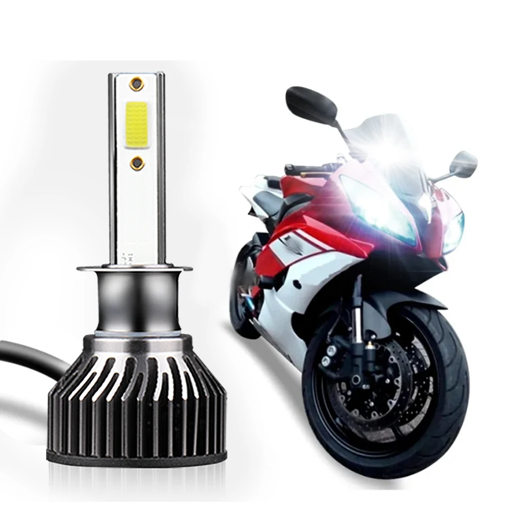 

1PC 35W Motorcycle LED Headlight H1 H4 H7 H11 Lamp Fog Light COB Led Turbo Bulb Front Headlamp Spotlight 6000K White Motor Bike