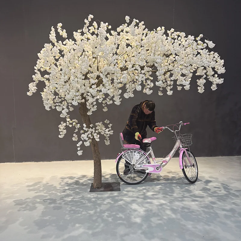 

Simulation cherry blossom tree wedding simulation flower mall amusement park large peach tree living room floor decoration
