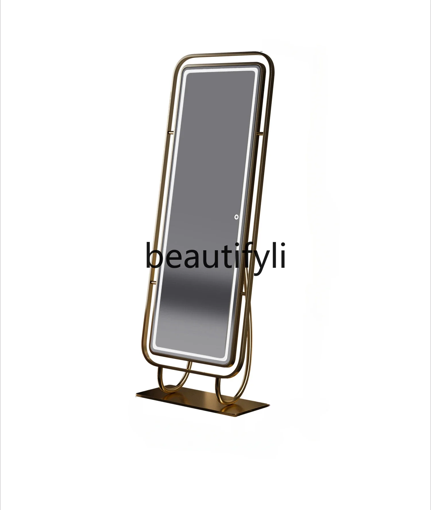 Light luxury full-length mirror high-end rectangular full-body floor mirror