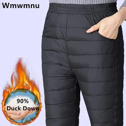 Winter 90% Duck Down Pants Women Thicken Big Size 5xl Warm Pantalones Casual High Waist Snow Spodnie Loose Windproof  Mom Broek