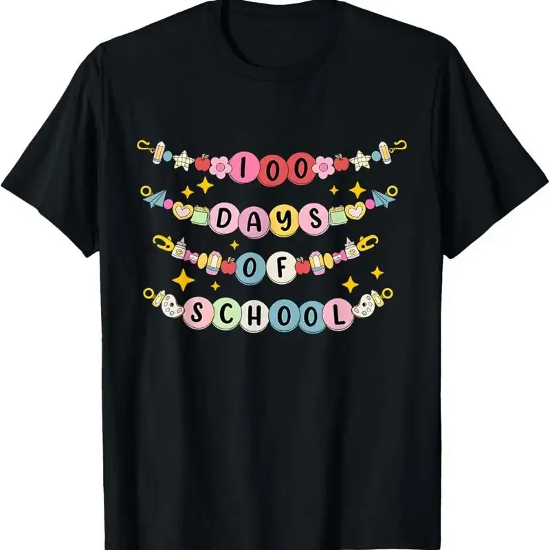 Happy 100 Days Of School Bracelet Teacher Student 100Th Day T Shirt