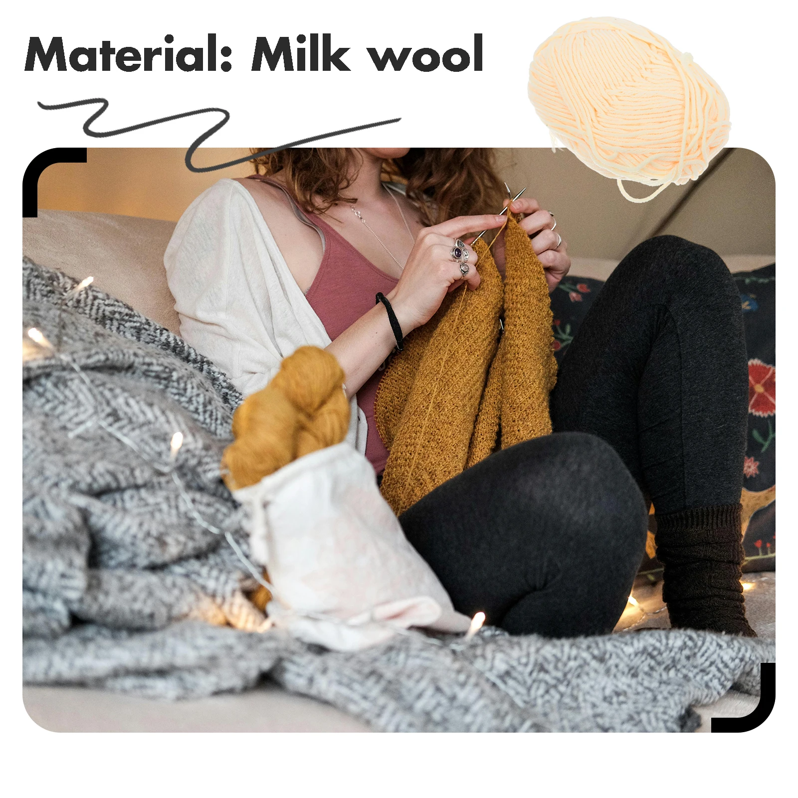 

Milk Cotton Yarn 50 G Cream Color Crochet Kit for Knitting Accessories Soft Warm Wool Yarn Baby Shoes Scarf Hat