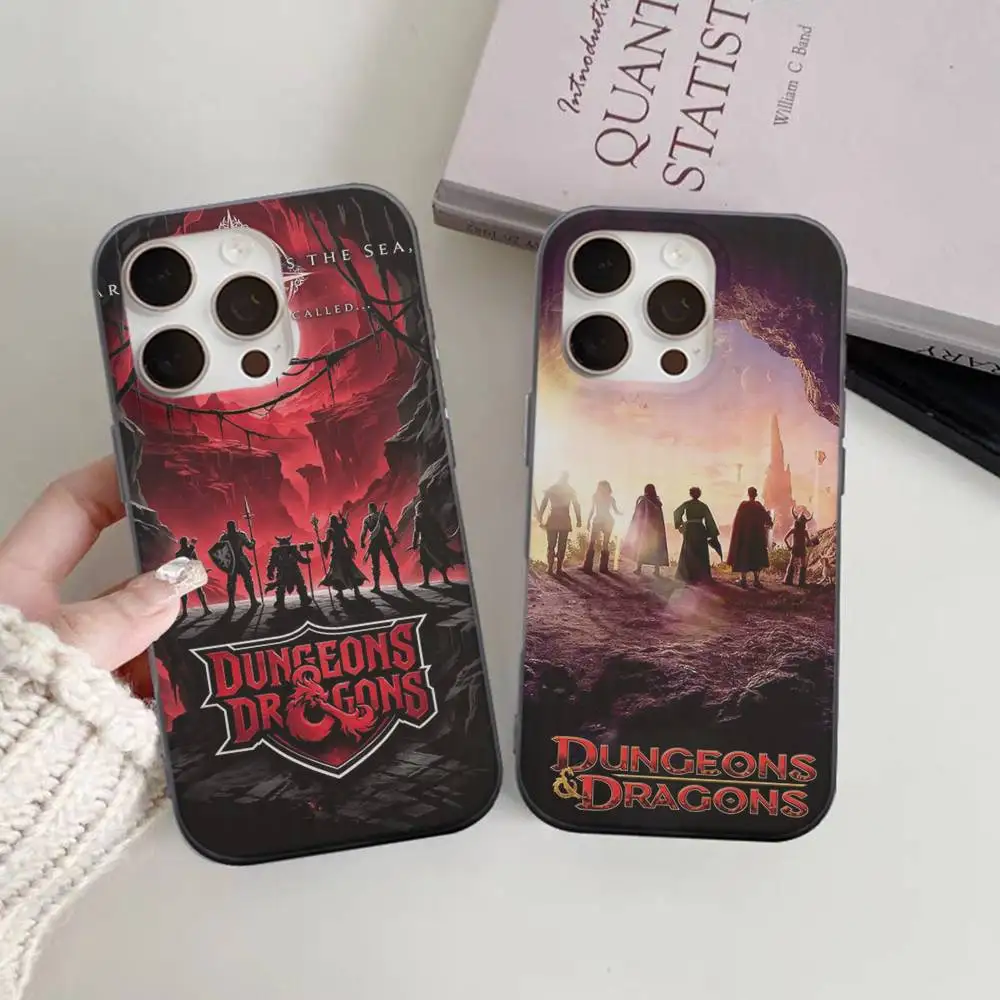 

Fantasy Movie D-Dungeons D-Dragons For IPhone 16 15 14 13 12 11 17 Pro Max Plus Wave Corrugated Phone Case Anti Drop Cover