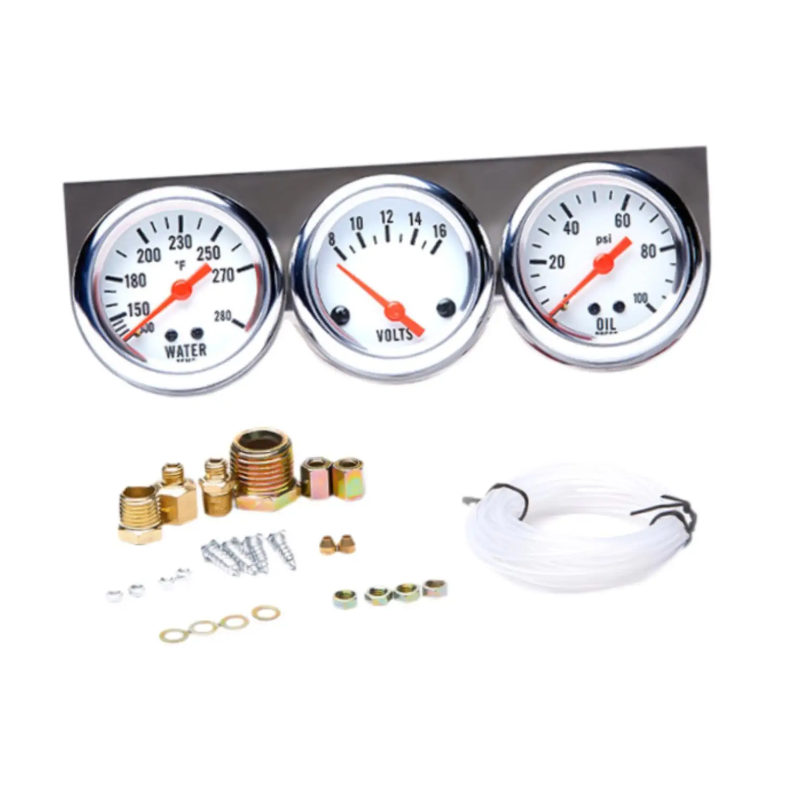 Car Triple Gauge Professional Easy to Install Car Accessories Replacement Gauge Meter Water Temp Gauge Oil Pressure Gauge