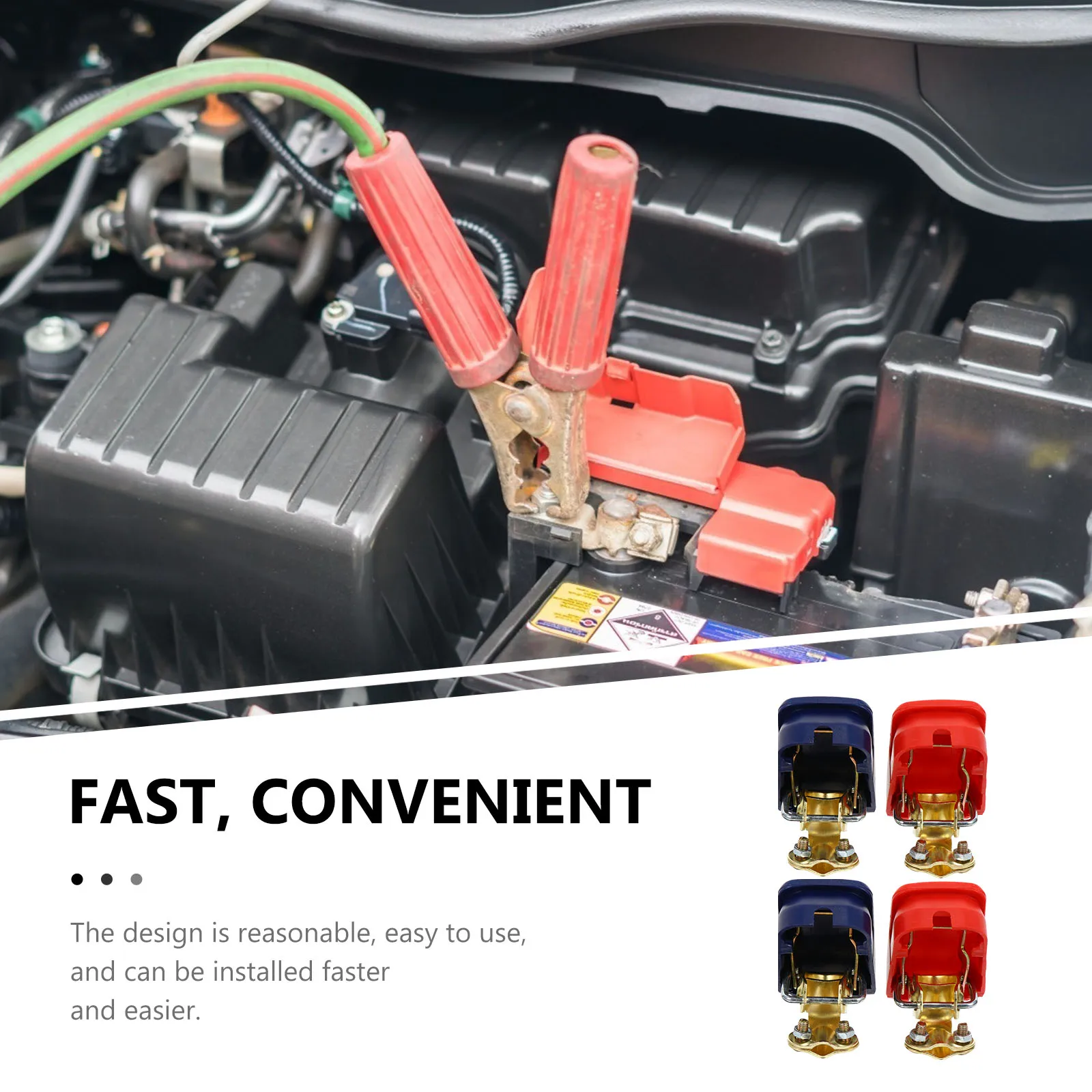 

2 set 2 Sets Vehicle Terminal Connector Quick Release Terminals Clamp For Car Auto Cable Terminal Long Life High