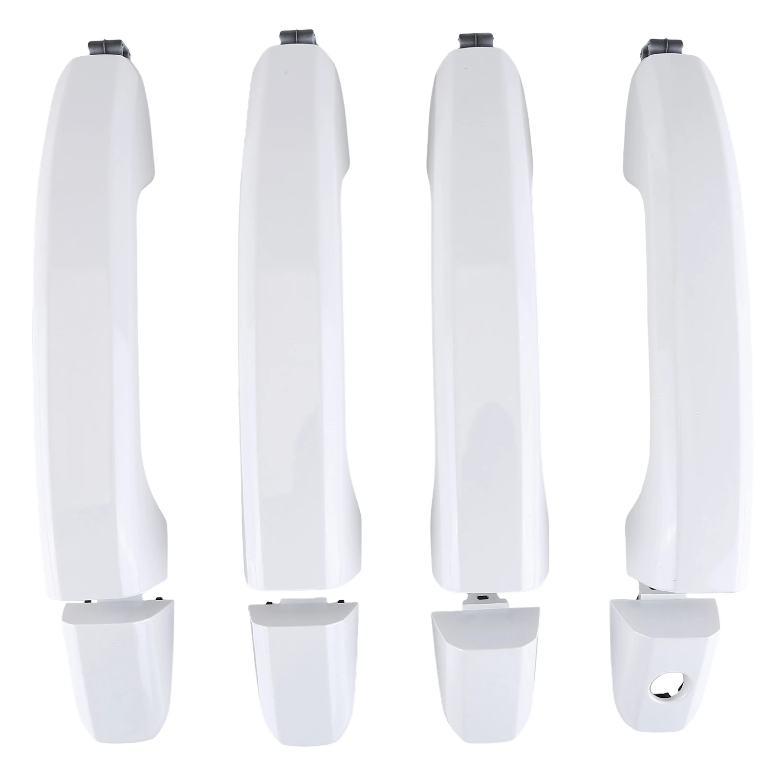 Set of 4 White Door Handles Compatible for 14-18 Chevrolet Silverado GMC Sierra 22929464 22923605 13583894 13534897