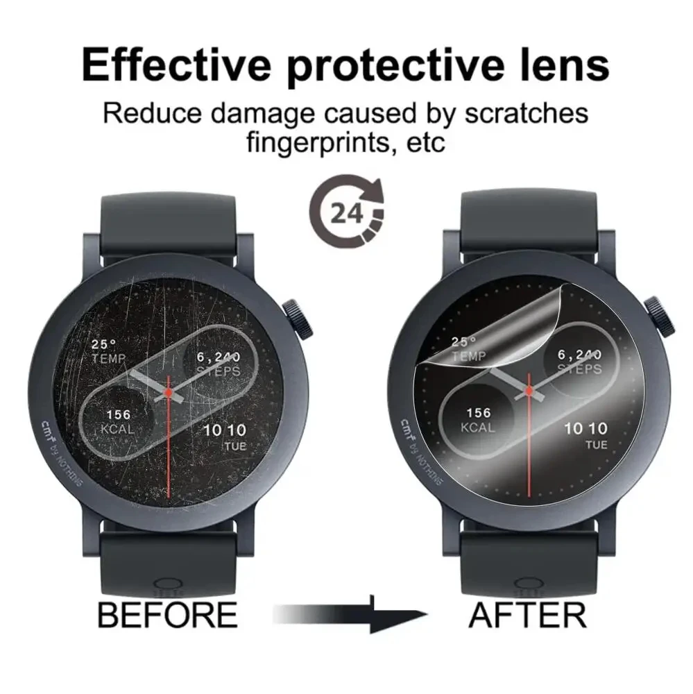 Soft Hydrogel Film For CMF Watch Pro 3 2 Screen Protector HD Curved Protective Cover For CMF by Nothing Watch 3 Pro Accessories