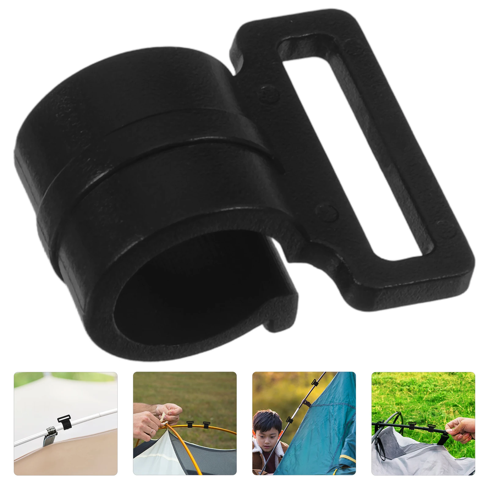 

10pcs Camping Tent Hooks Outdoor Strong Plastic Hooks For Tent Poles Hanging Storage Windproof Tarp Clips Lightweight Connection