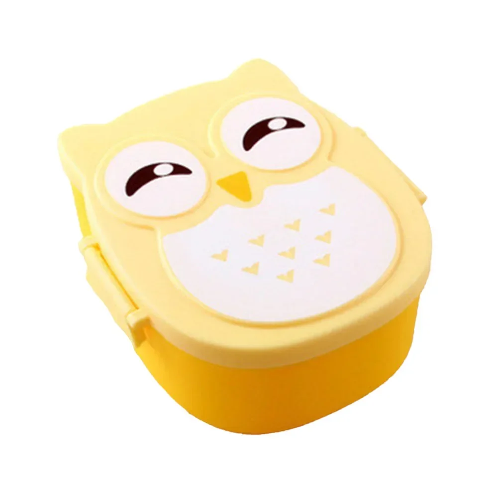 Portable Owl Lunch Box Cartoon Microwave Food-Plastic Container Box Fruit Food BoxFor Student Office Outdoor