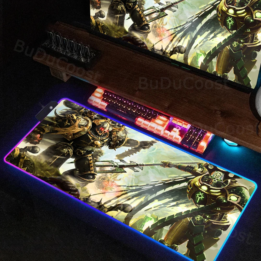 Best Sellers warhammer 40k Game Mouse Pad HD print 400x900cm mouse pad RGB backlight computer Large gaming accessories mouse pad