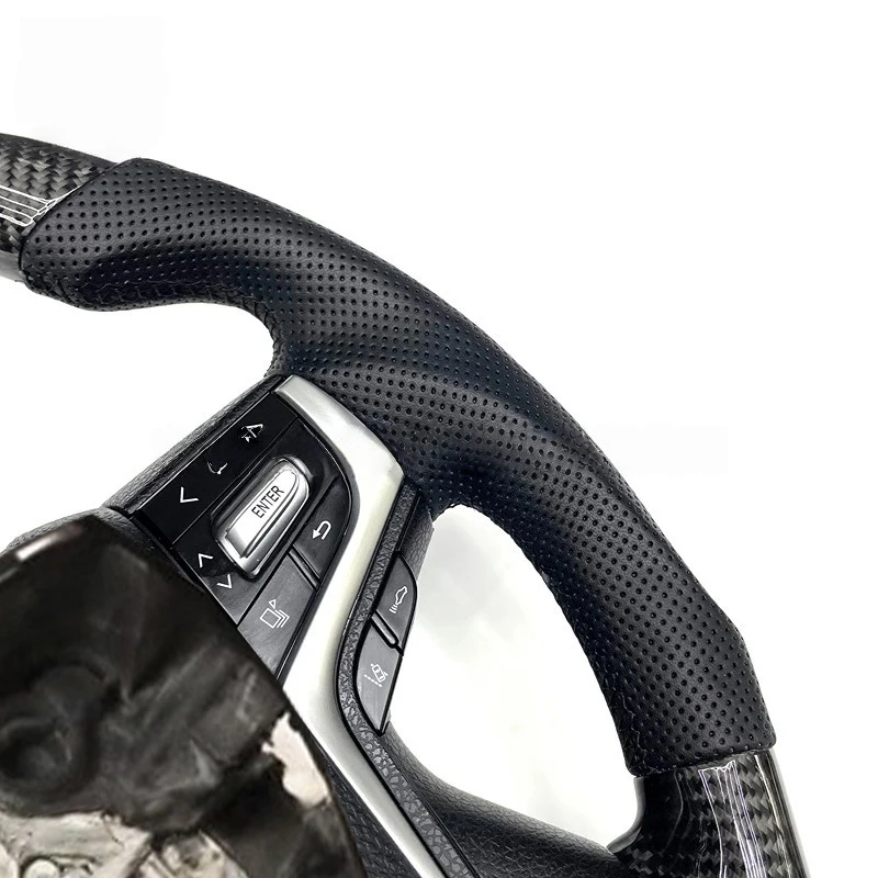 Crown 14th Gen Alphard Land Cruiser Prado Carbon Fiber Steering Wheel Sport Racing Design