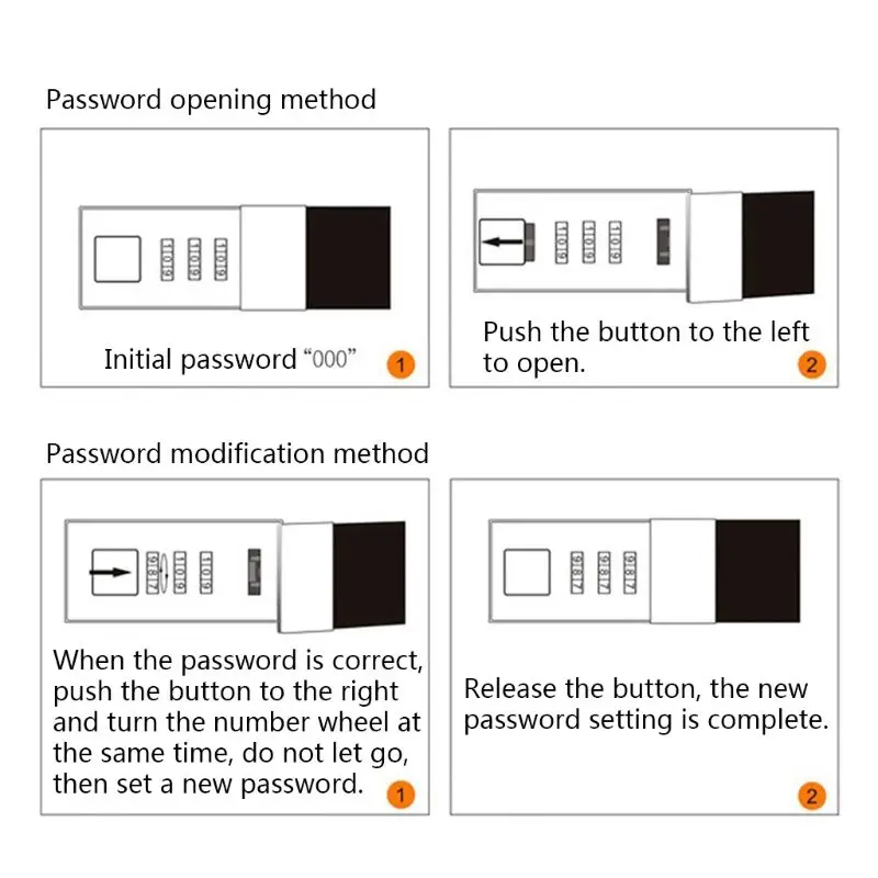 A4 Document File Folder with Password Lock Briefcase Organizer PU Leather Office Manager Bag