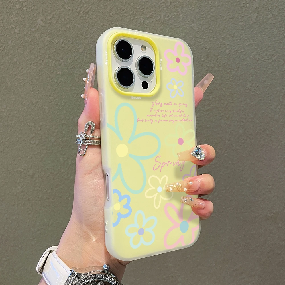 Handyhülle mit Bonbonfarbenmuster für Samsung Galaxy S26 S21 S22 Ultra Plus S25 S24 S23 FE A56 A55 A53 A54 A36 Frühlingsblumen-Cover – Detail 9