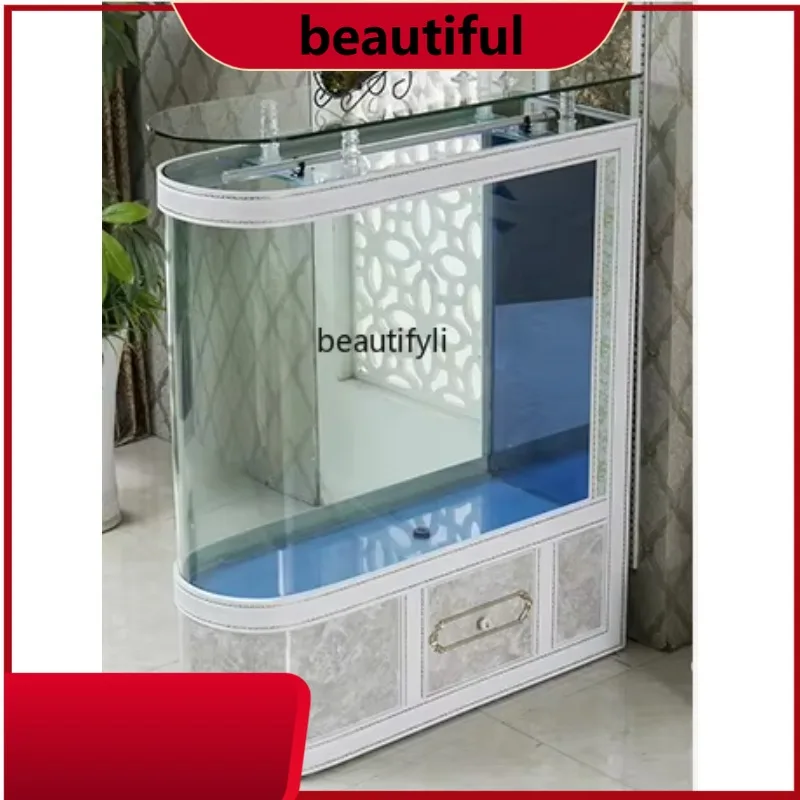 Dragon Fish Tank Bottom Filter 1.2 M Floor Living Room Glass Ecological Circulation Aquarium  H H  H