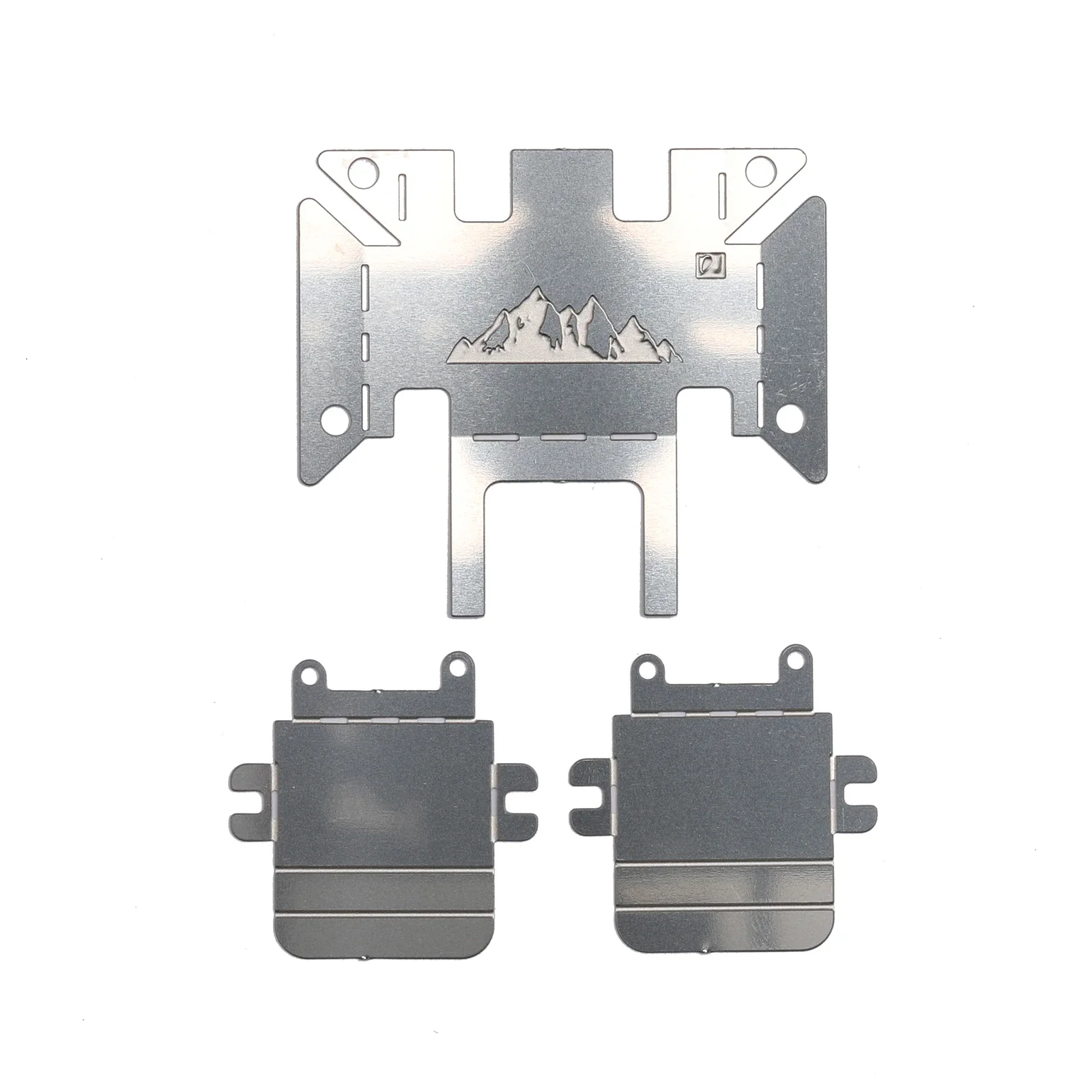 DC 3pcs 1/18 Metal Chassis Armor Guard Axle Protector Skid Plate RC Crawler for Bronco Defender Upgrade Parts