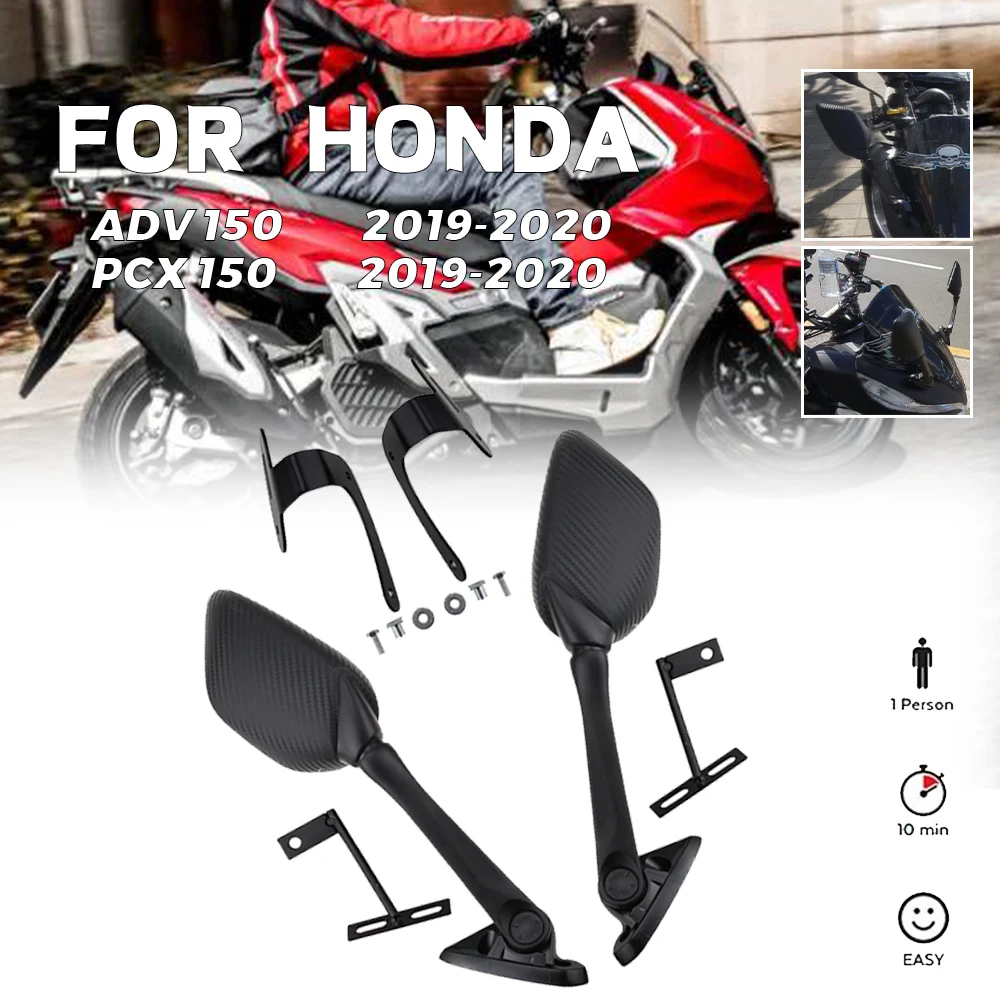 

For HONDA ADV150 PCX150 ADV PCX 150 2019-2020 Motorcycle Accessories Rear Side Mirror Fixed Adapter Stent Bracket Rear Mount