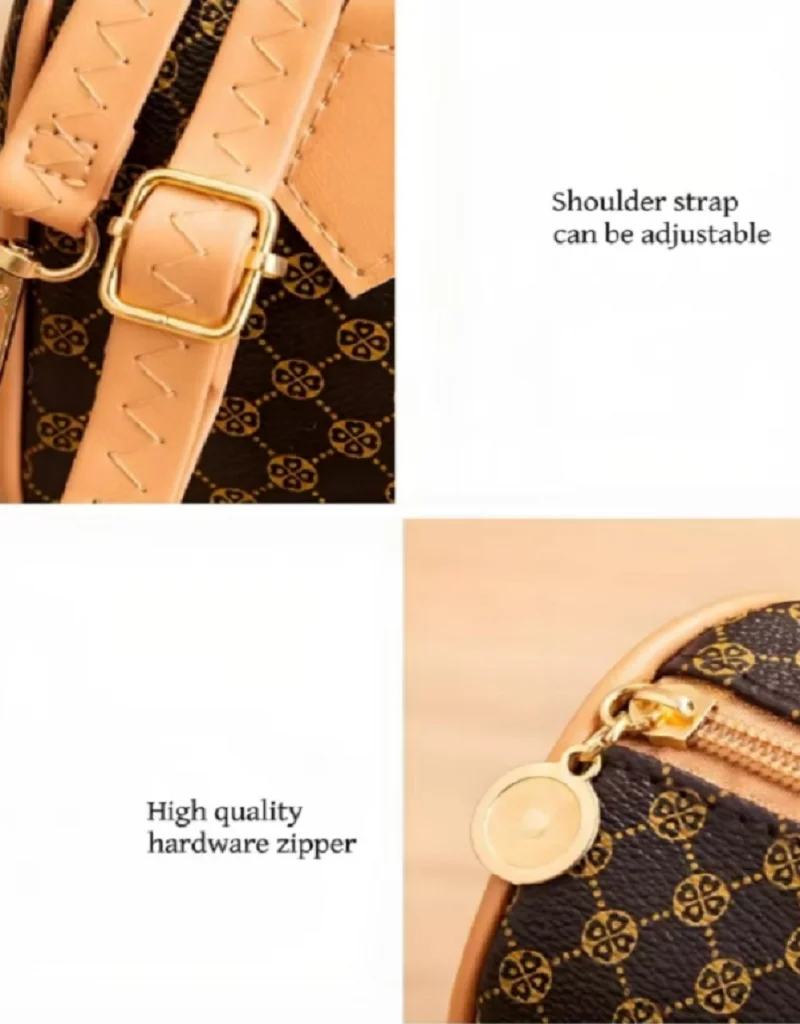 Neue Mode Europäische Retro Boston Barrel Tasche für Frauen Muster Druck Design, Große Kapazität Messenger Handtasche mit Umhängetasche – Detail 6