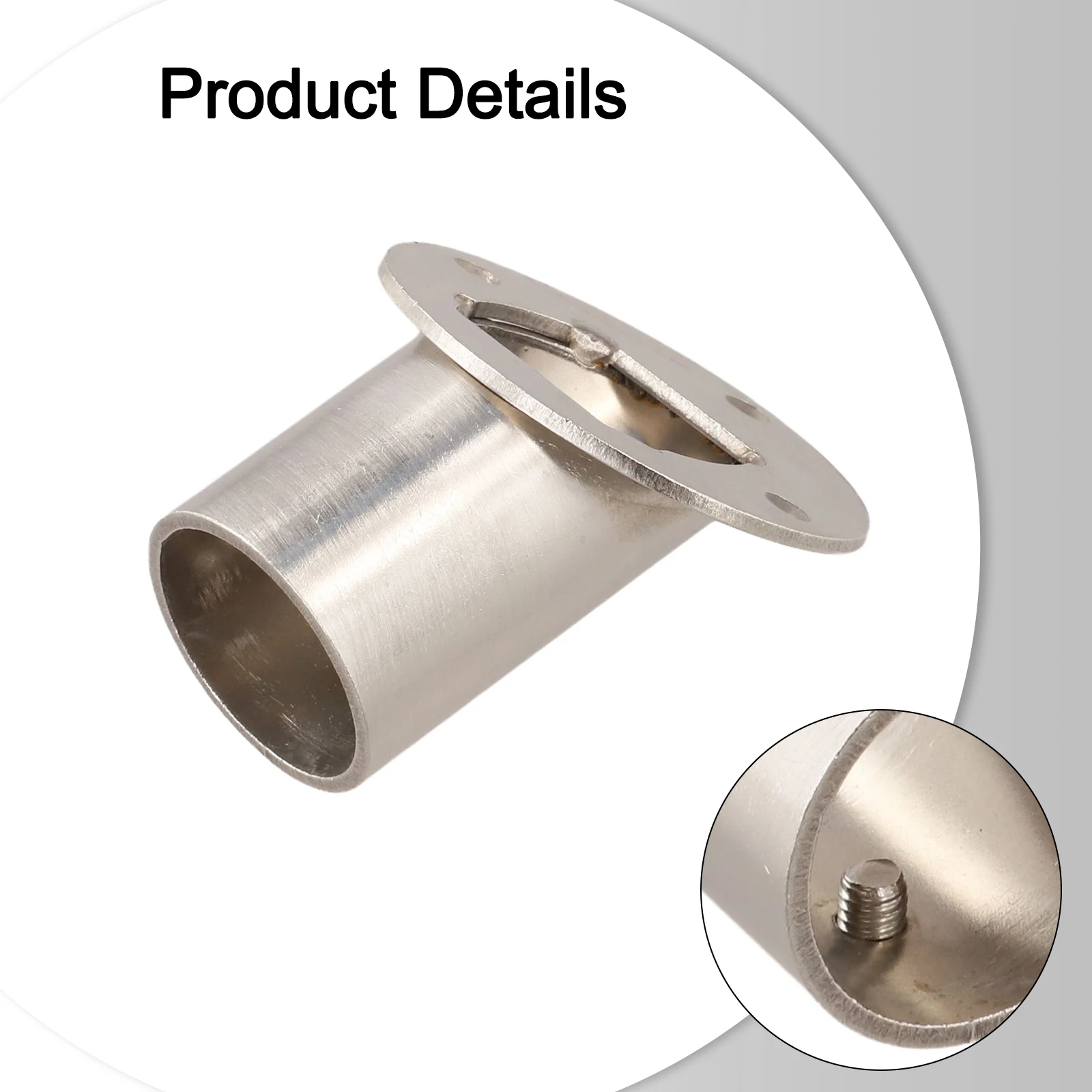 Metal Shower Curtain Rod Holder Adjustable Bracket Compact Triangular Shape Easy Adjustments Bathroom Organization