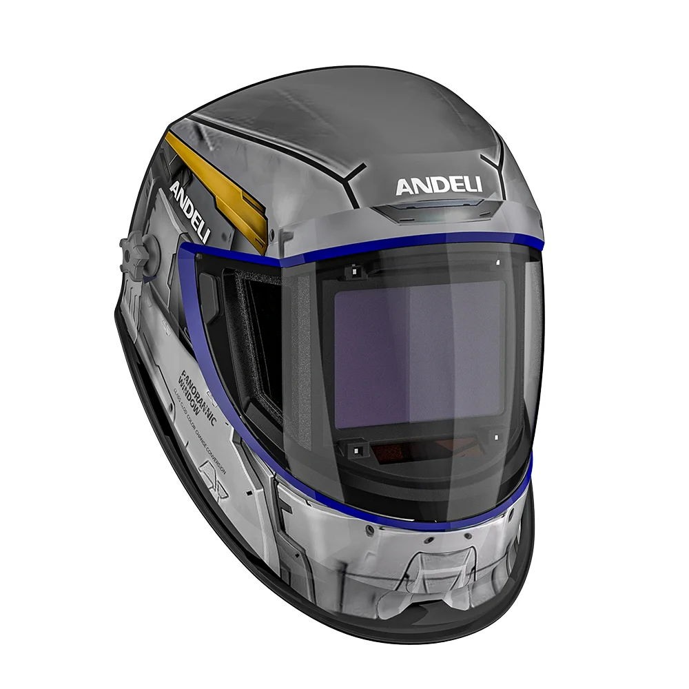 ANDELI Welding Helmet Auto Darkening With Side View True Color Welding Hood 4 Arc Sensor DIN5-8/DIN9-13 For Welding CUT Grind