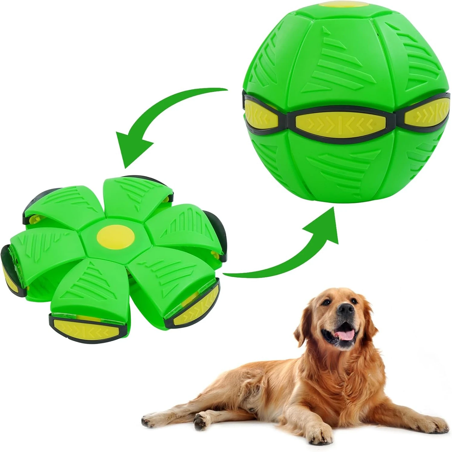 

Pet Toy Flying Saucer Ball for Dogs, Magic UFO Ball for Dog Outdoor Sports, Decompression Flying Flat Throw Disc Balls for Mediu