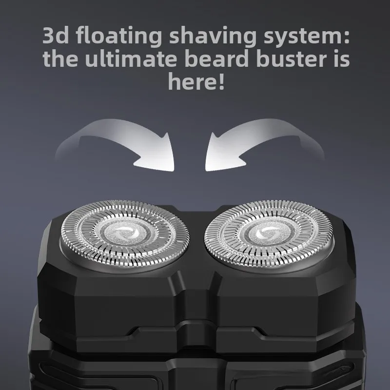 HUIBAOGE Mecha Tech Magnetic Electric Shaver New Model for Men, Portable Smart Digital Display Washable Beard Trimmer