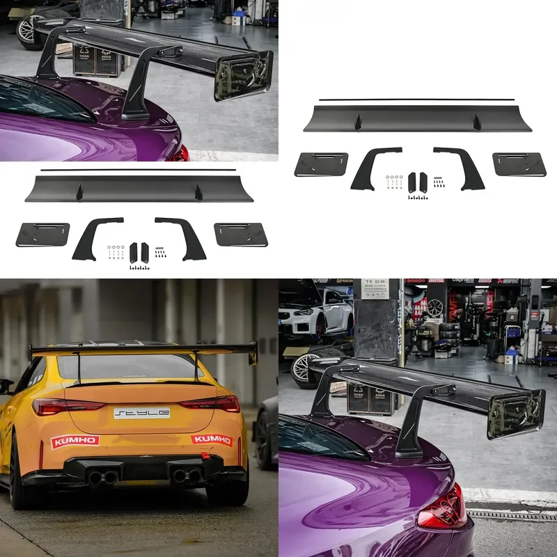 V1 Style Dry Carbon Fiber Rear Spoiler Fixed Wing for BMW M2 M3 M4 G87 G80 G82 High Quality Car Modified Trunk Lip